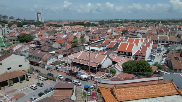 Aerial view of Cheng Hoon Teng Temple in Malacca Malaysia. Aerial view of Cheng Hoon Teng Temple in Malacca Malaysia.