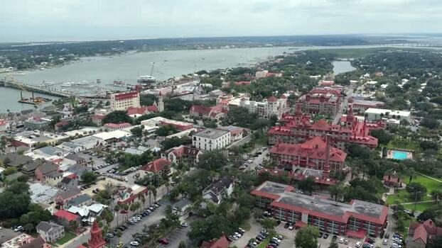 Aerial view of St. Augustine United States.