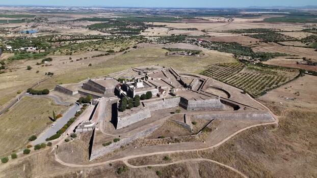 Aerial view of Forte de Santa Luzia in Elvas Portugal. Aerial view of Forte de Santa Luzia in Elvas Portugal.