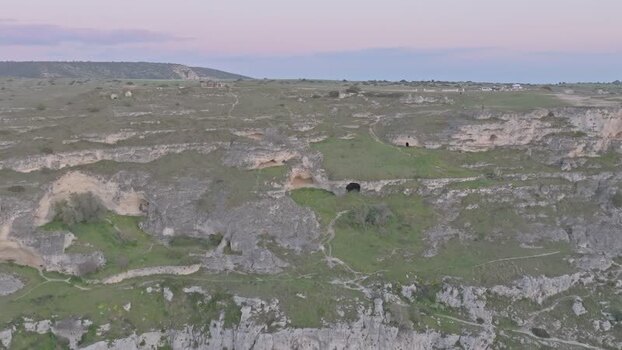 Aerial view of Sassi di Matera Italy.