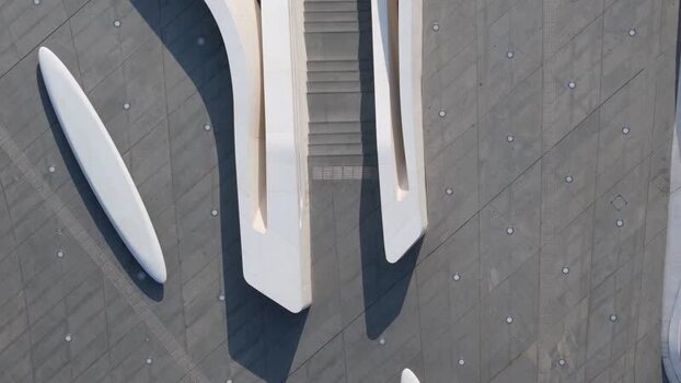 Aerial view of modern architecture in Nicosia Cyprus.