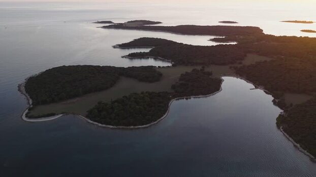 Aerial view of Brijuni National Park in Croatia.