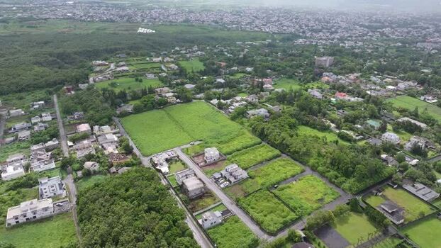 Aerial view of Trou Aux Cerfs volcano in Curepipe Mauritius.