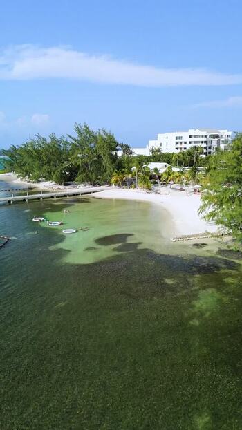 Aerial view of Grand Cayman beach resort Cayman Islands. Aerial view of Grand Cayman beach resort Cayman Islands.