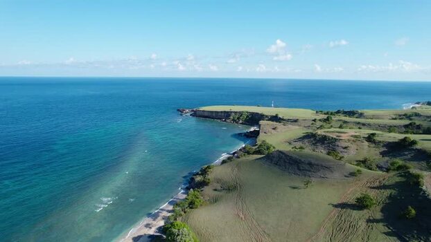 Aerial view of Mausui Savanna and the coastline Indonesia. Aerial view of Mausui Savanna and the coastline Indonesia.