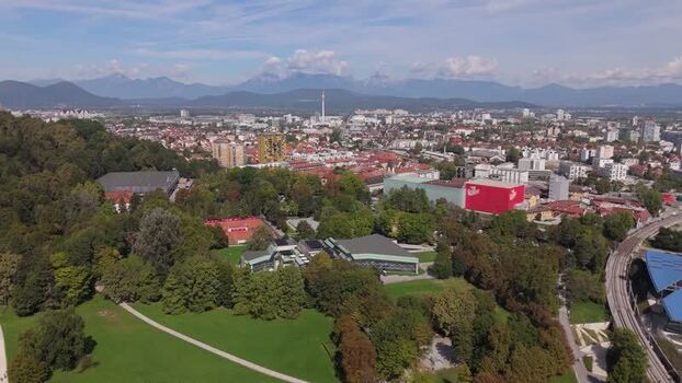 Aerial view of Tivoli Park in Ljubljana Slovenia. Aerial view of Tivoli Park in Ljubljana Slovenia.