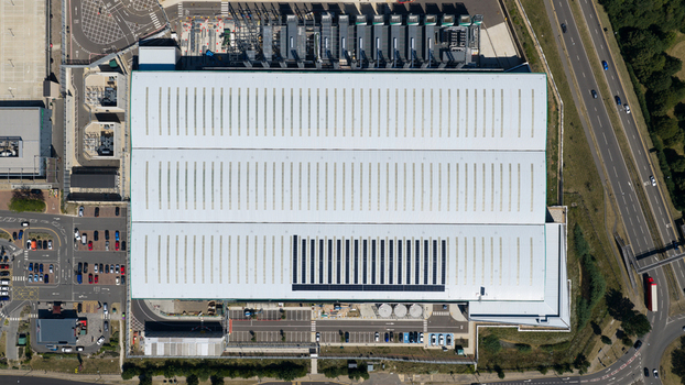 Aerial view of data center in Hemel Hempstead United Kingdom. Aerial view of data center in Hemel Hempstead United Kingdom.