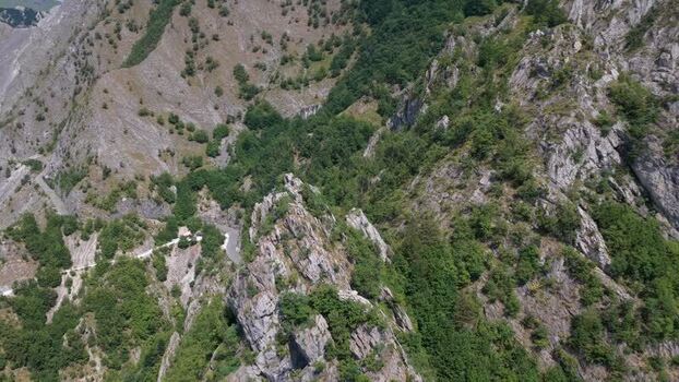 Aerial view of Carrara marble mountains Italy. Aerial view of Carrara marble mountains Italy.