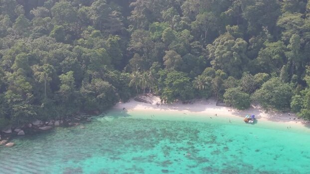 Aerial view of Perhentian Islands beach in Terengganu Malaysia. Aerial view of Perhentian Islands beach in Terengganu Malaysia.