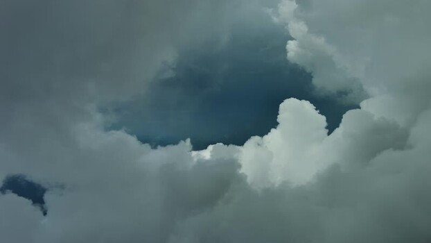 Aerial view of clouds Montenegro.