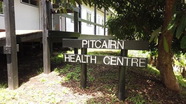 View of Pitcairn Health Centre Pitcairn Islands.