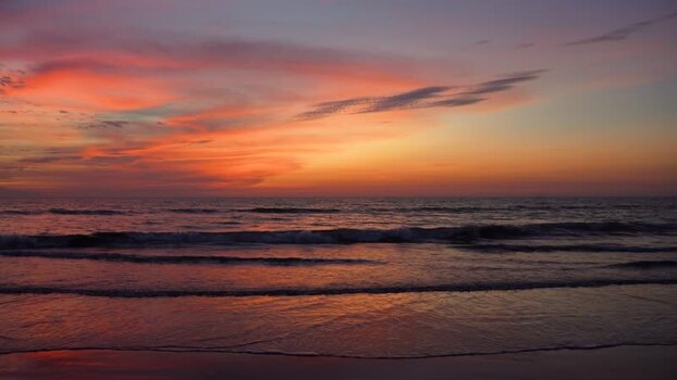 View of the sunset over the beach in Bangladesh. View of the sunset over the beach in Bangladesh.