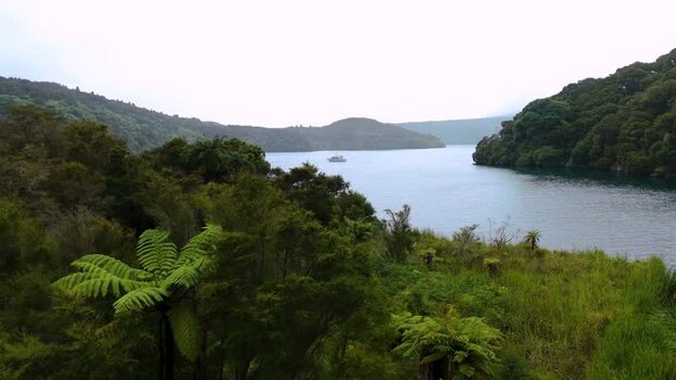 Aerial view of Lake Tarawera New Zealand. Aerial view of Lake Tarawera New Zealand.