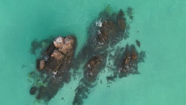 Aerial view of rocks in Saint Anne Marine National Park Seychelles. Aerial view of rocks in Saint Anne Marine National Park Seychelles.