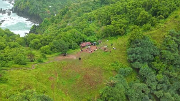 Aerial view of Bukit Pengilon Indonesia.