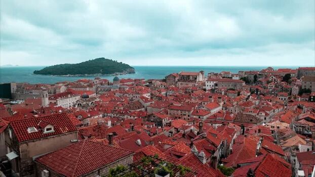 Aerial view of Old Town Dubrovnik Croatia. Aerial view of Old Town Dubrovnik Croatia.