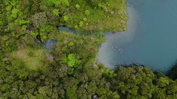 Aerial view of Lake Tarawera New Zealand. Aerial view of Lake Tarawera New Zealand.