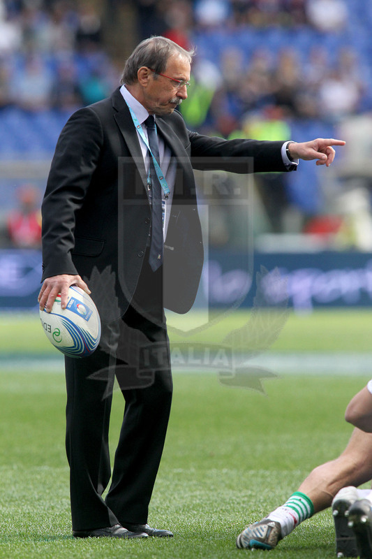 RBS Sei Nazioni 2014, Roma, stadio Olimpico 22/02/2014, Italia v Scozia, Jacques Brunel. Foto Daniele Resini/Fotosportit