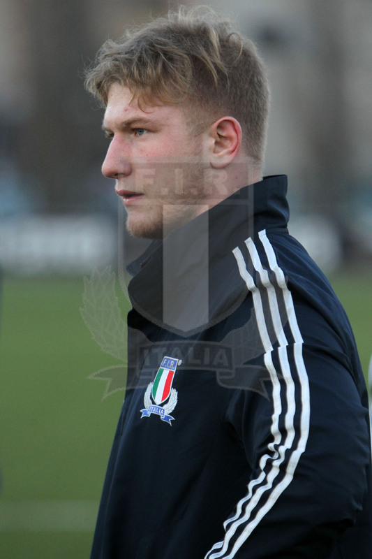 Rbs Sei Nazioni, raduno della Nazionale U20, Parma 24/01/2017, allenamento, Massimo Ceciliani