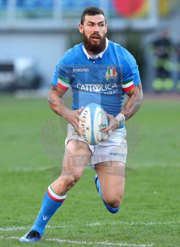 Guinness Sei Nazioni 2019, Round 3, Roma, stadio Olimpico 24/02/2019, Italia v Irlanda, Jayden Hayward. Foto Daniele Resini/Fotosportit