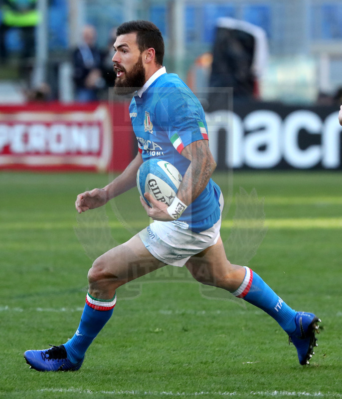 Guinness Sei Nazioni 2019, Round 3, Roma, stadio Olimpico 24/02/2019, Italia v Irlanda, Jayden Hayward. Foto Daniele Resini/Fotosportit