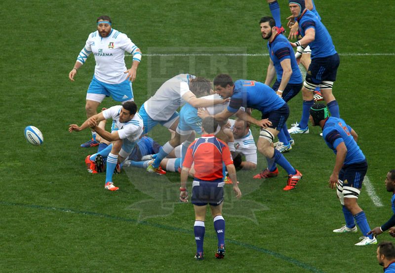 RBS Sei Nazioni 2015, Roma, stadio Olimpico 15/03/2015, Italia v Francia, apertura di Edoardo Gori. Foto Daniele Resini/Fotosportit