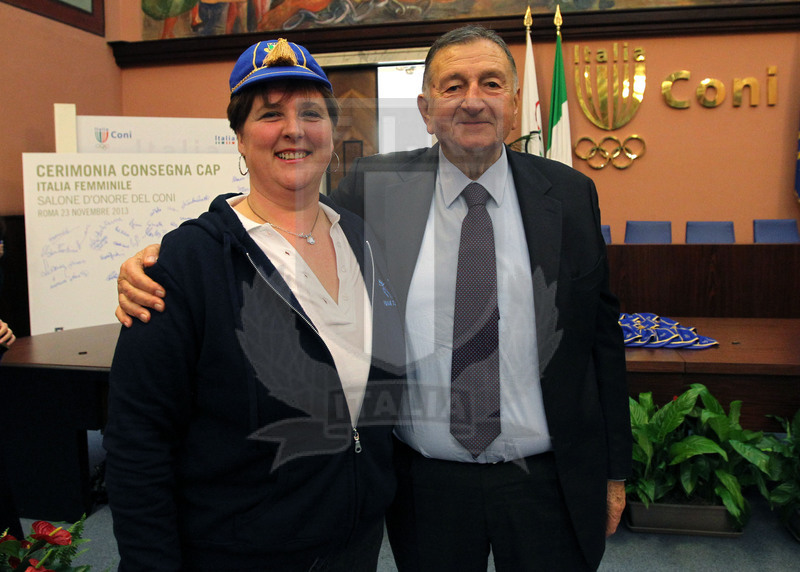 Cerimonia di consegna dei Cap alle atlete delle Nazionali femminili, Roma, salone d\