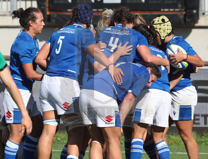 Rugby World Cup 2021 Women, Qualifier, Parma, stadio Lanfranchi 19/09/2021, Italia Donne v Irlanda Donne, festa per la meta di Beatrice Rigoni. Foto Daniele Resini/Fotosportit