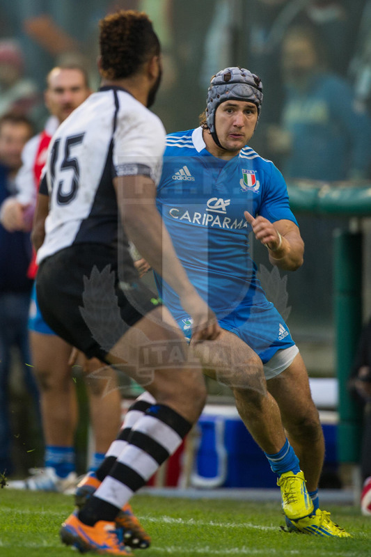 Cariparma Test Match 2013, Cremona, Stadio Zini, 16-11-2013, Italia v Fiji.Foto Elena Barbini. Michele Campagnaro in attacco