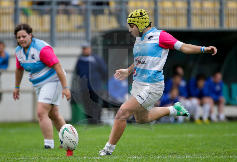 Finale Campionato Serie A Femminile Rugby 2014-2015, Parma, Stadio Lanfranchi, 23-05-2015, Monza Rugby 1949 v Valsugana Rugby Padova. Beatrice Rigoni al calcio piazzato. Foto Roberto Bregani.