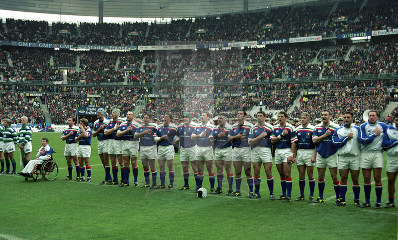 Lloyds TSB Sei Nazioni 2000, Round 5, Parigi, Stade de France 01/04/2000, Francia v Italia, gli Azzurri all\