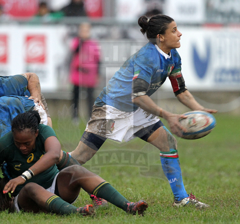 Cattolica Test Match Donne, Prato, stadio Chersoni 25/11/2018, Italia Donne v Sudafrica Donne, apertura di Sara Barattin. Foto Daniele Resini/Fotosportit
