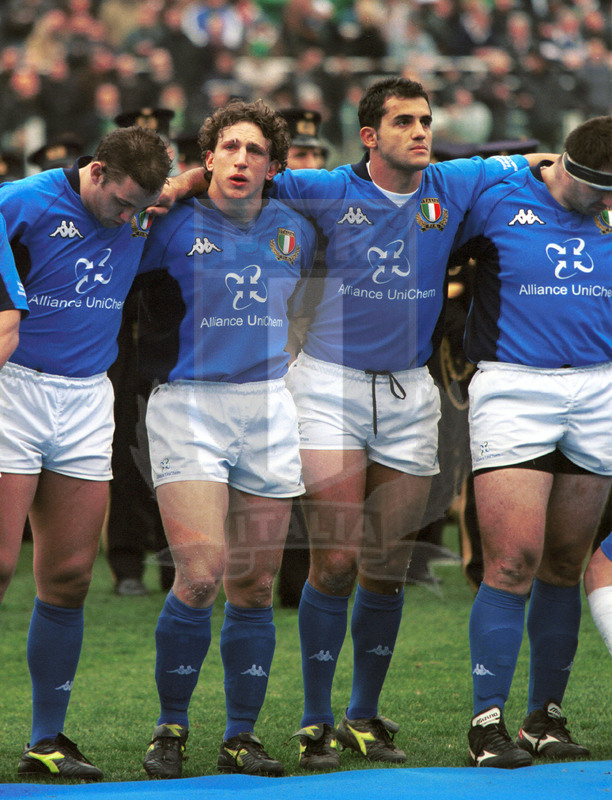 2002 Lloyds TSB Six Nations, Roma, stadio Flaminio 03/02/2001, Italia v Irlanda, Azzurri all\