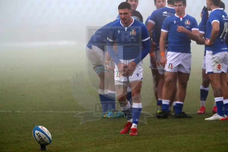 Test match, Parma, stadio Lanfranchi 18/12/2021, Italia Emergenti v Romania, Antonio Da Re al calcio piazzato. Foto Daniele Resinii/Fotosportit