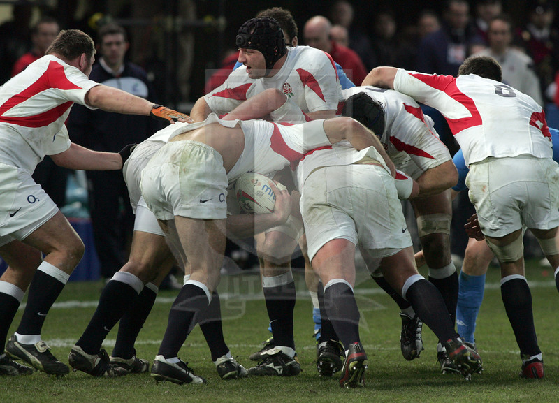 Rbs Sei Nazioni 2006, Roma, stadio Flaminio 11/02/2006, Italia v Inghilterra, drive inglese con Bortwick. Foto Daniele Resini/Fotosportit