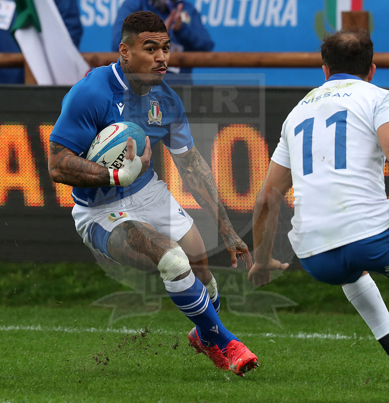 Autumn Nations Series 2021, Parma, stadio Lanfranchi 20/11/2021, Itallia v Uruguay, Monty Ioane su Pieres. Foto Daniele Resini/Fotosportit