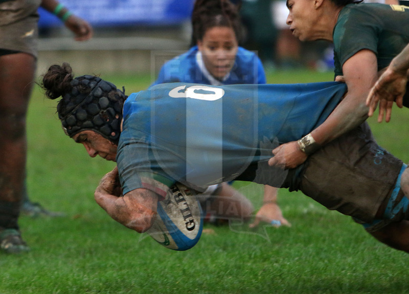 Cattolica Test Match Donne, Prato, stadio Chersoni 25/11/2018, Italia Donne v Sudafrica Donne, meta di Ilaria Arrighetti. Foto Daniele Resini/Fotosportit