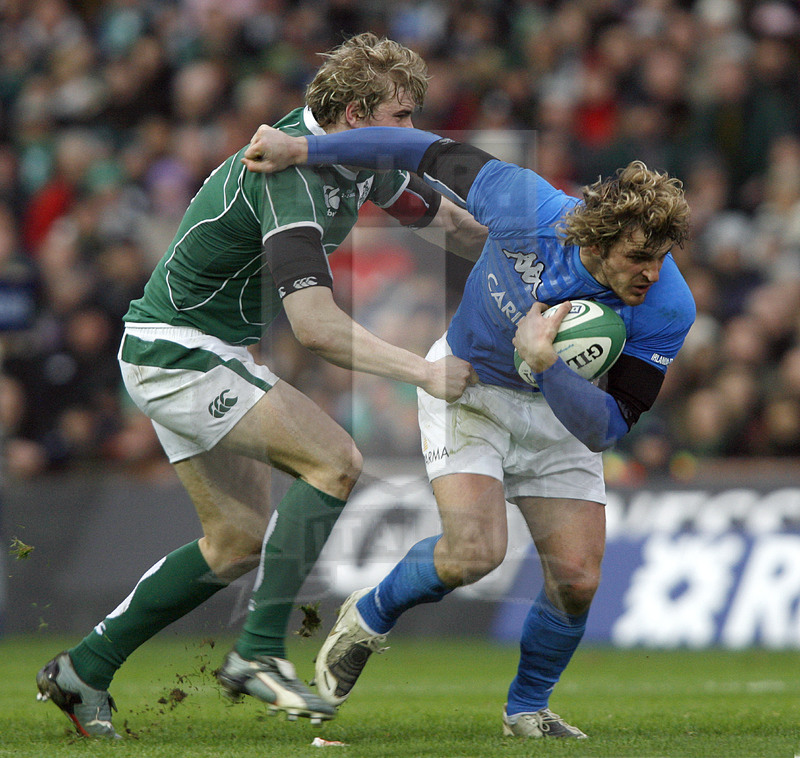 Rbs Sei Nazioni 2008, Dublino, Croke Park 02/02/2008, Irlanda v Italia, Foto Daniele Resini/Fotosportit