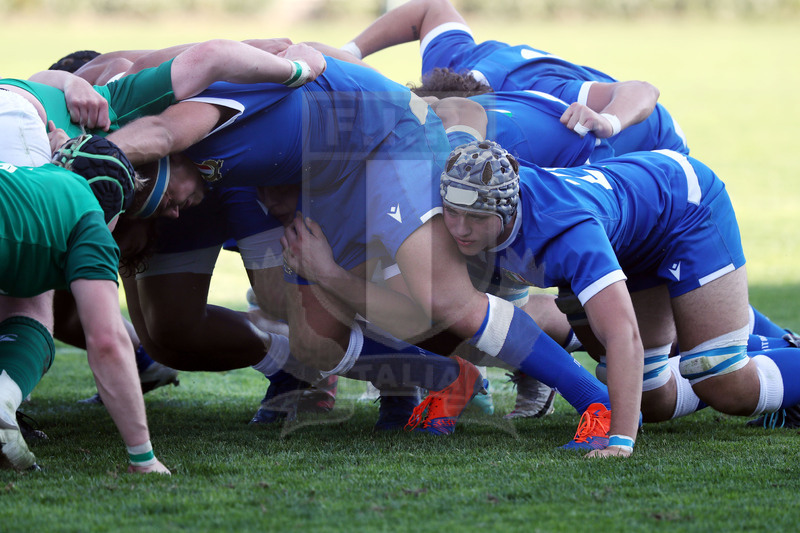 Test match U18, Trviso, stadio di Monigo, Italia U18 v Irlanda U18, Crepaldi in terza linea. Foto Daniele Resini/Fotosportit