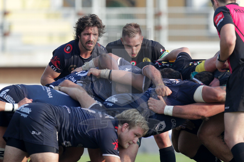 Continental Shield 2017-2018, Viadana, Stadio Zaffanella, 14-10-2017, Rugby Viadana v Cdul. Francisco pinto megalhaes e Pietro Gregorio. Foto: Roberto Bregani/ Fotosportit