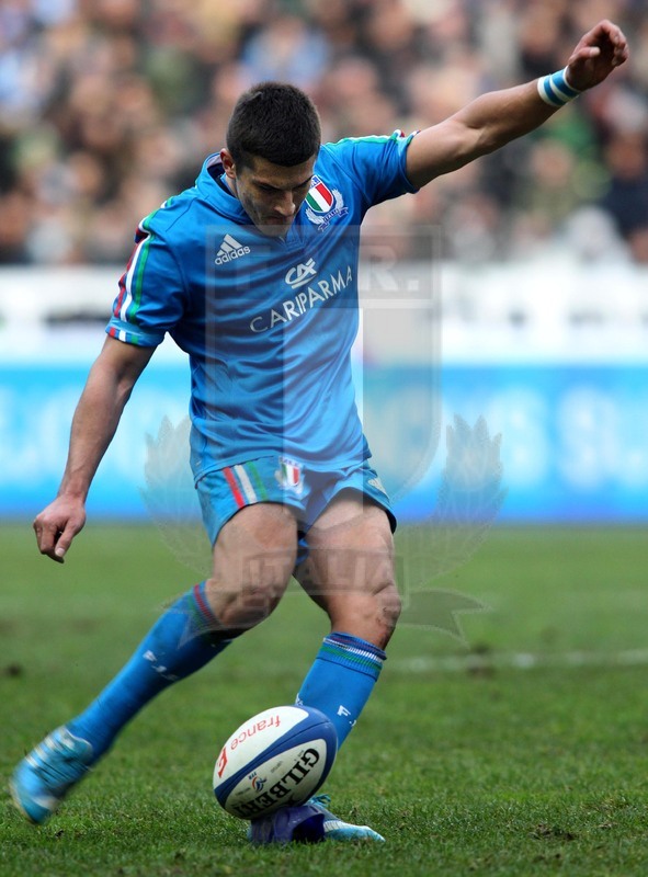 Rbs 6 Nazioni 2014, round 2, Parigi, Stade de France 09/02/2014, Francia v Italia, Tommaso Allan. Foto Daniele Resini/Fotosportit