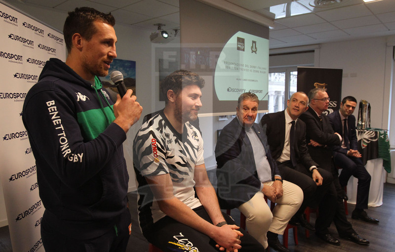 lano, 19/12/2016, presentazione del derby fra Zebre e Benetton Treviso, l\