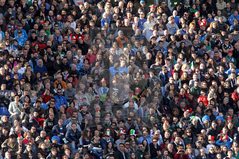 RBS Sei Nazioni 2014, Roma, stadio Olimpico 22/02/2014, Italia v Scozia, il pubblico dell\