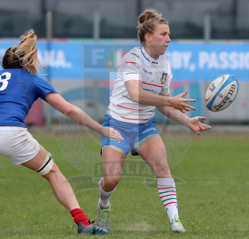 Guinness Sei Nazioni 2019 Donne, Padova, stadio Plebiscito 17/03/2017, Italia Donne v Francia Donne, apertura di Veronica Madia. Foto Daniele Resini/Fotosportit