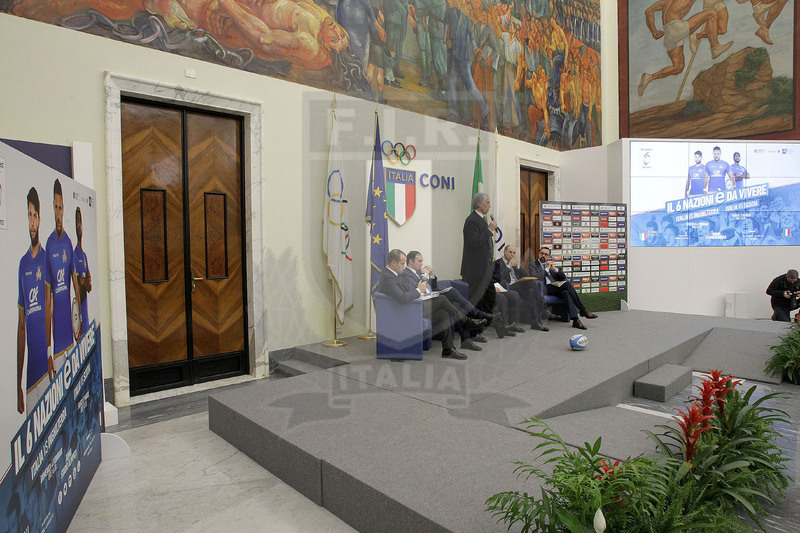 Natwest Sei Nazioni 2018, Roma, Salone d’Onore del Coni, presentazione del Torneo 2018, l\