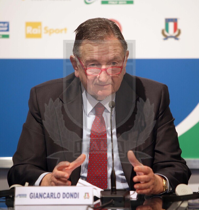Presentazione del Irb Junior Championship Italy 2011, Unindustria Treviso 2011/03/30, Giancarlo Dondi presidente della Fir.