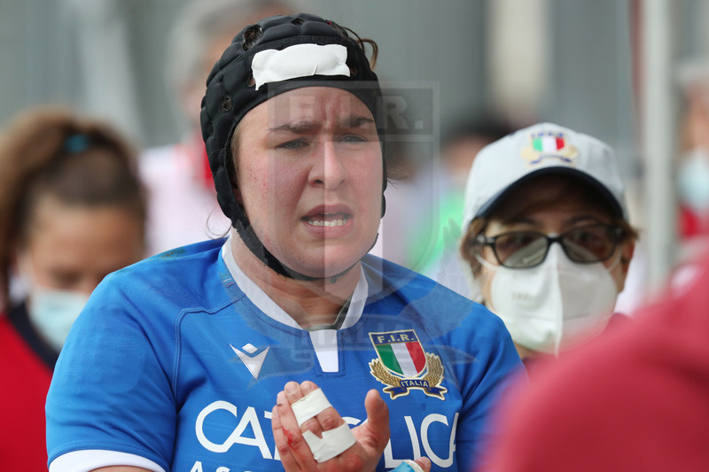 Sei Nazioni Donne 2021, Parma, stadio Lanfranchi 10/04/2021, Italia v Inghilterra, Ilaria Arrighetti infortunata alla mano. foto Daniele Resini/Fotosportit