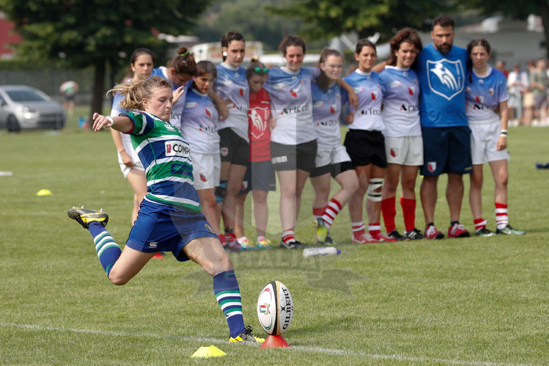 Finali Trofeo Interregionale U16 e Coppa Italia Femminile Seniores Femminile "Trofeo Rebecca Braglia", Calvisano (BS), Pata Stadium, 2-3 Giugno 2018. Un momento durante le fasi di qualificazione alle Finali della Coppa Italia Seniores Femminile e del Trofeo Interregionale Underr 16. Foto: Roberto Bregani @ fotosportit
