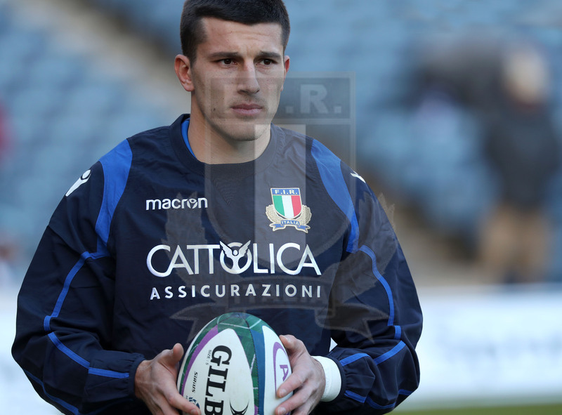 Guinness Sei Nazioni 2018, Round 1, Edimburgo, Murrayfield 02/02/2019, Scozia v Italia, warm up degli Azzurri, Tommaso Allan. Foto Daniele Resini/Fotosportit