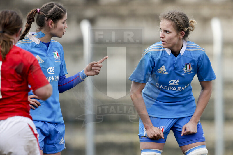 RBS 6 Nazioni Femminile 2013, Benevento, Campo Pace Vecchia, 24-02-2013, Italia v Galles. Cristina Molic e Alice Trevisan